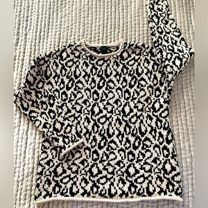 Magaschoni cotton wool blend animal print sweater